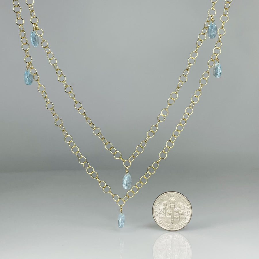 Aquamarine Long Necklace