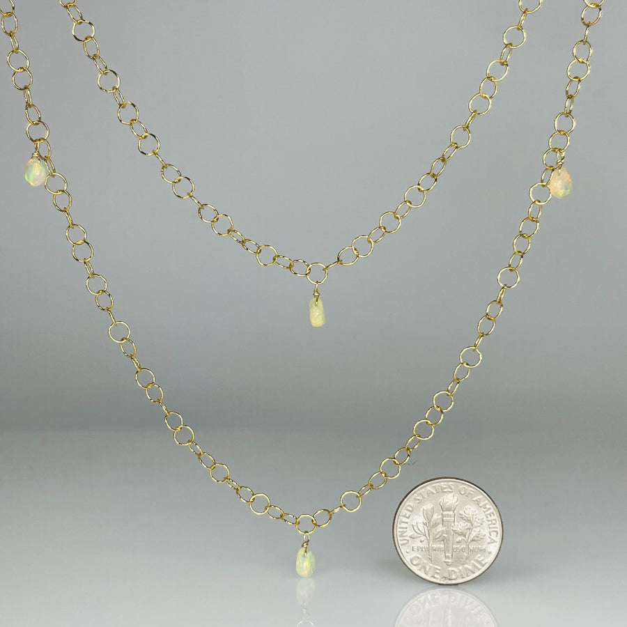 Ethiopian Opal Long Necklace