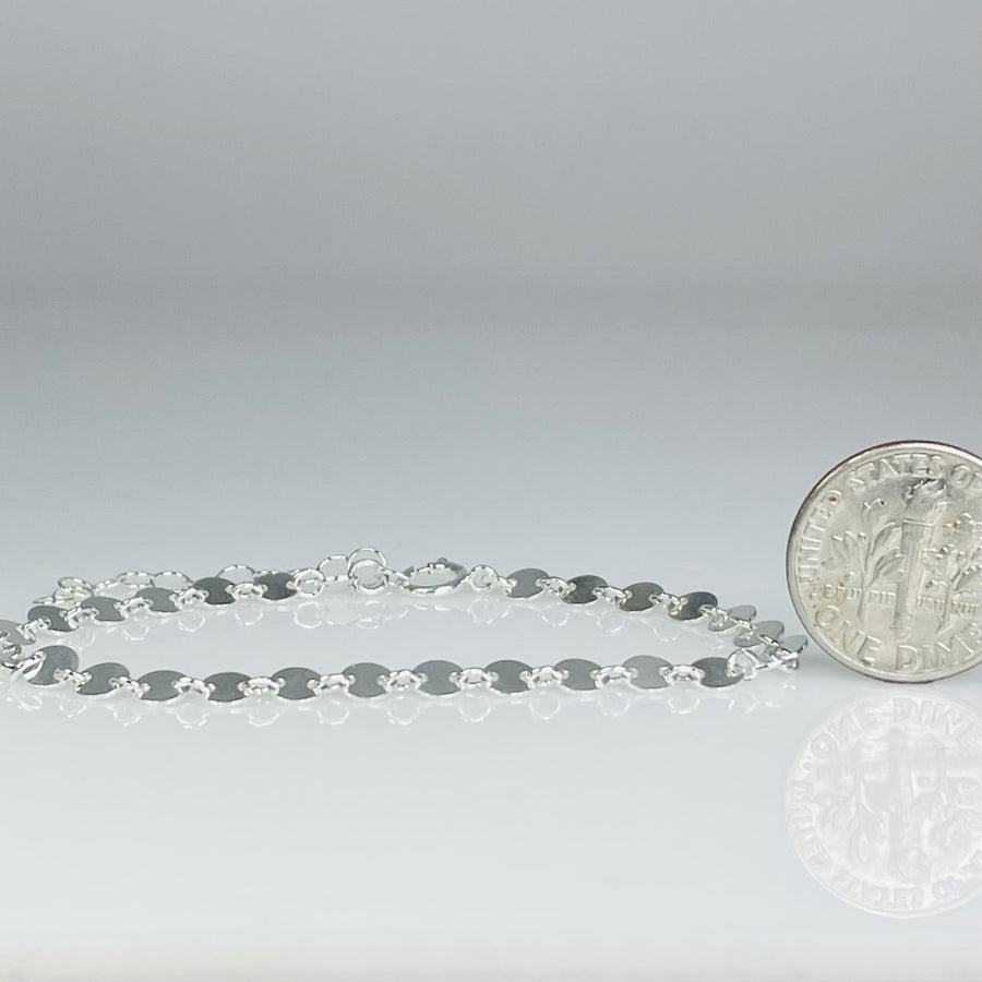 Sterling Silver Mini Disc Bracelet
