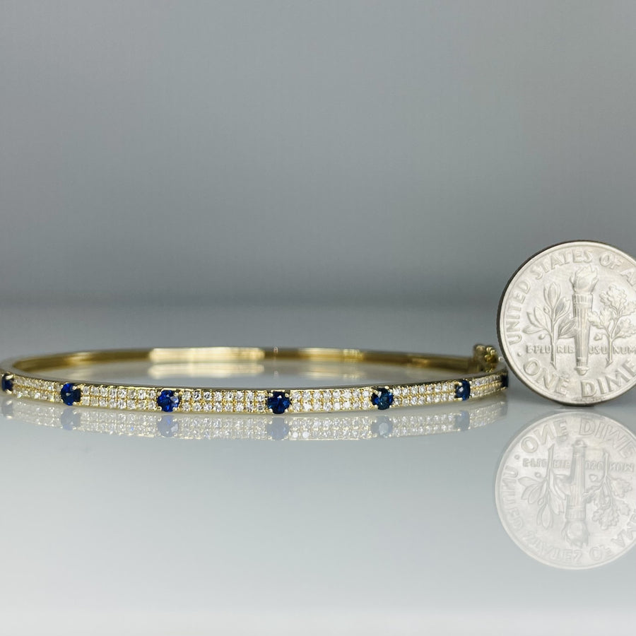 Sapphire bangles gold deals