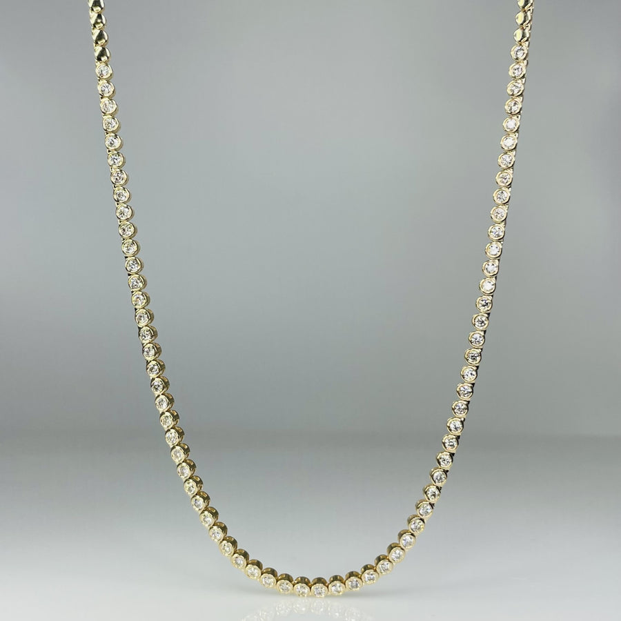 14K Yellow Gold Diamond Necklace 1.79ct