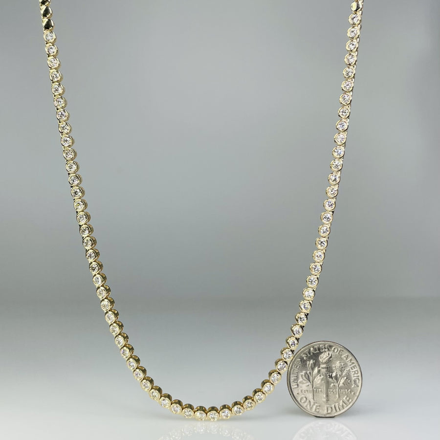 14K Yellow Gold Diamond Necklace 1.79ct