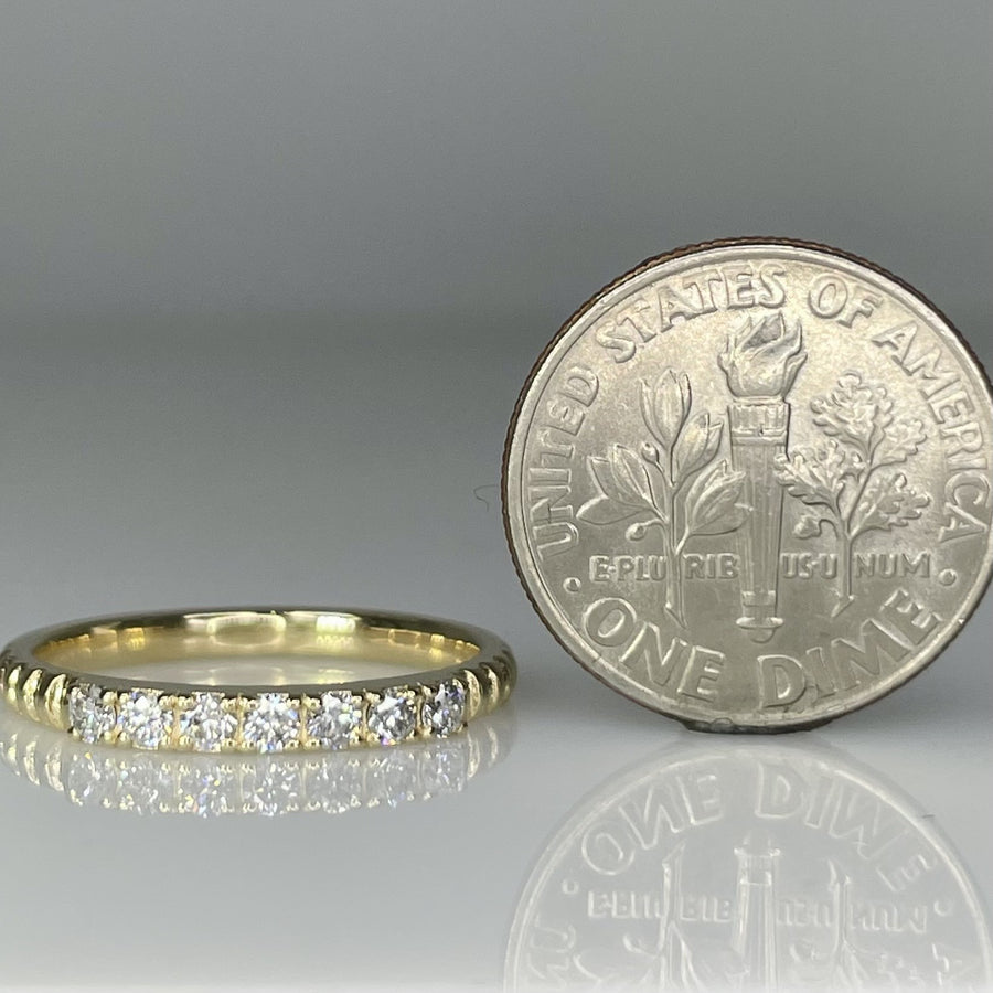 14K Yellow Gold Diamond Band 0.23ct
