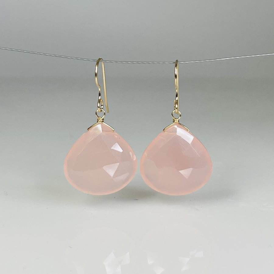 Pear Shaped Pink Chalcedony 19x19mm