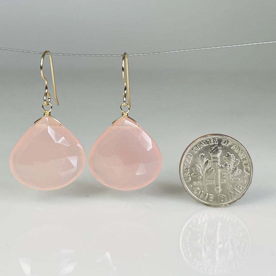 Pear Shaped Pink Chalcedony 19x19mm