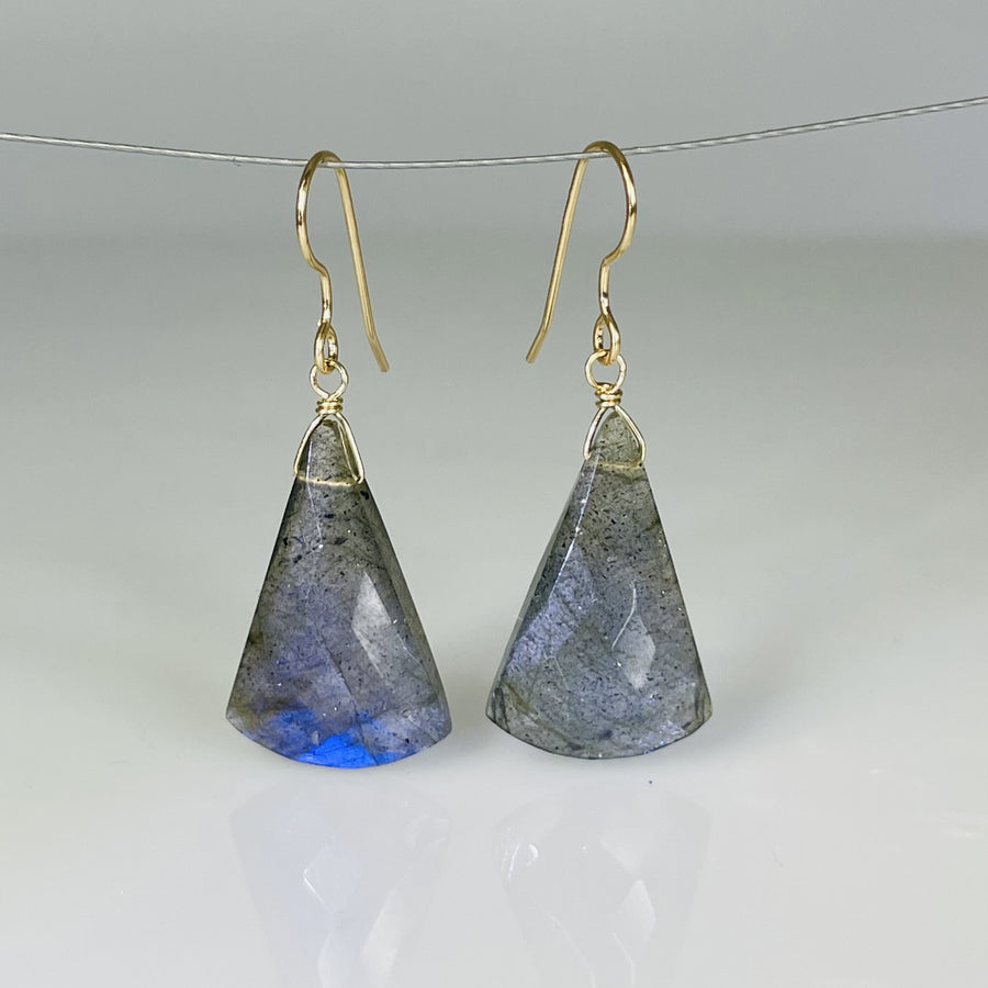 Chandelier Shaped Labradorite Earrings 15x25mm