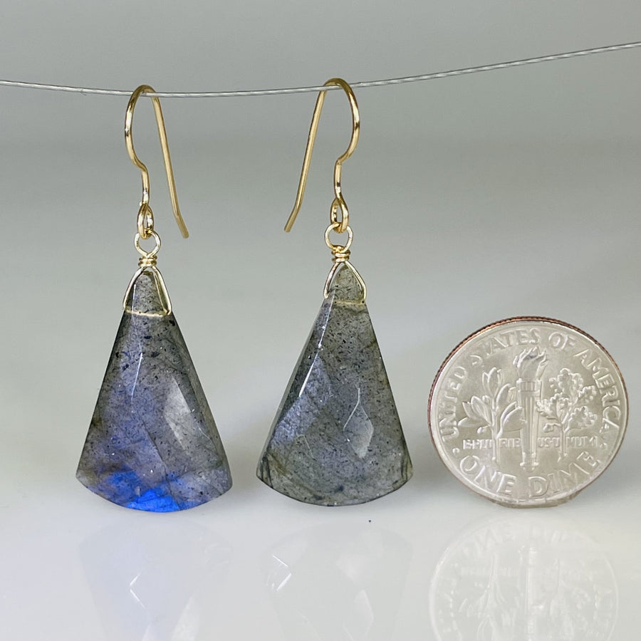 Chandelier Shaped Labradorite Earrings 15x25mm