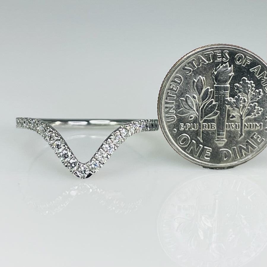 14K White Gold Diamond Tiara Band 0.34ct