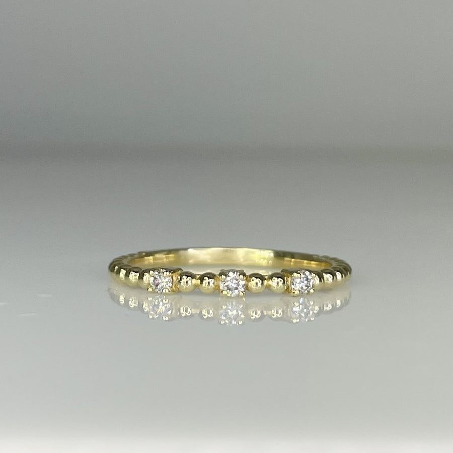 14K Yellow Gold Diamond Band 0.10ct