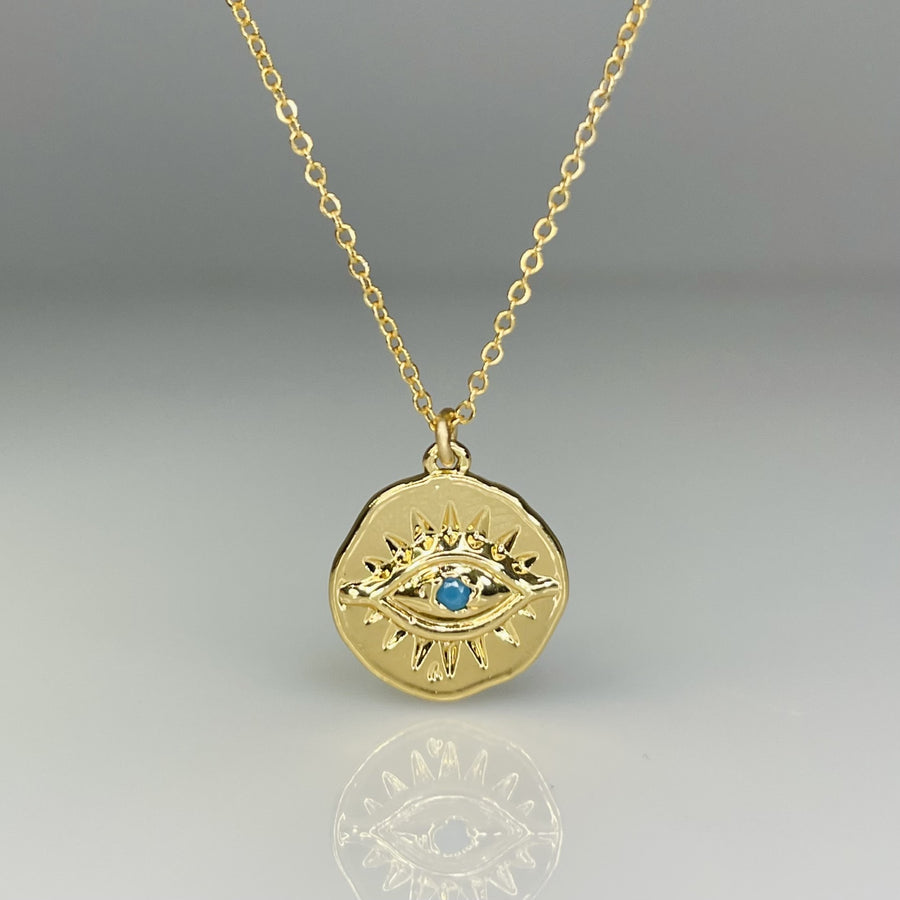 18K Gold Plated Evil Eye Necklace