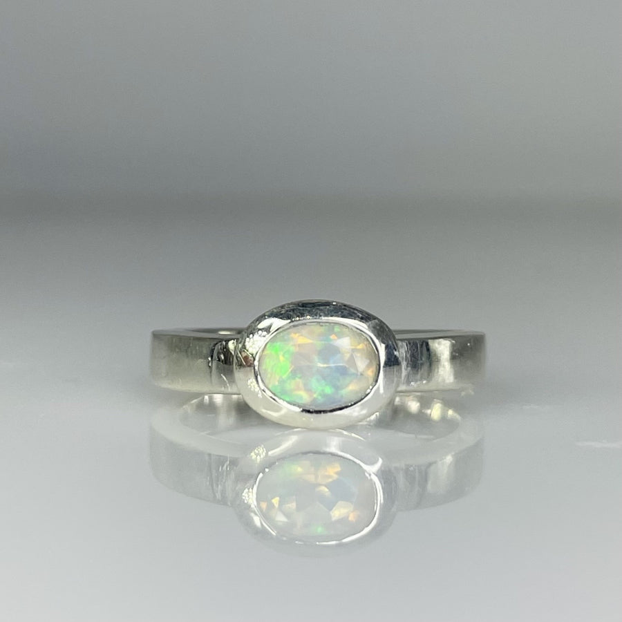 Sterling Silver Ethiopian Opal Ring