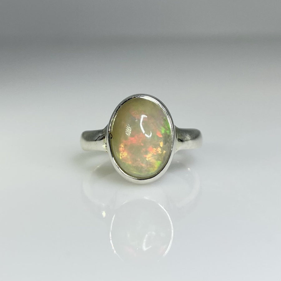 Sterling Silver Ethiopian Opal Ring