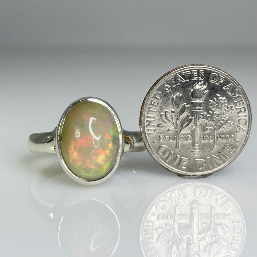 Sterling Silver Ethiopian Opal Ring