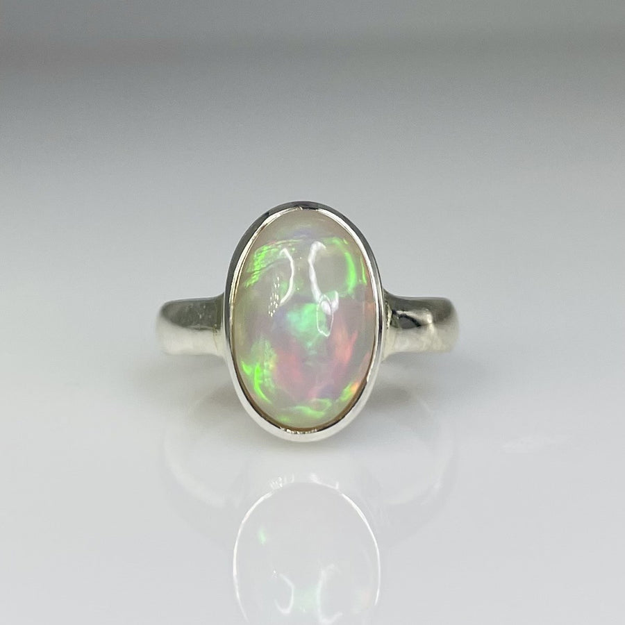 Sterling Silver Ethiopian Opal Ring