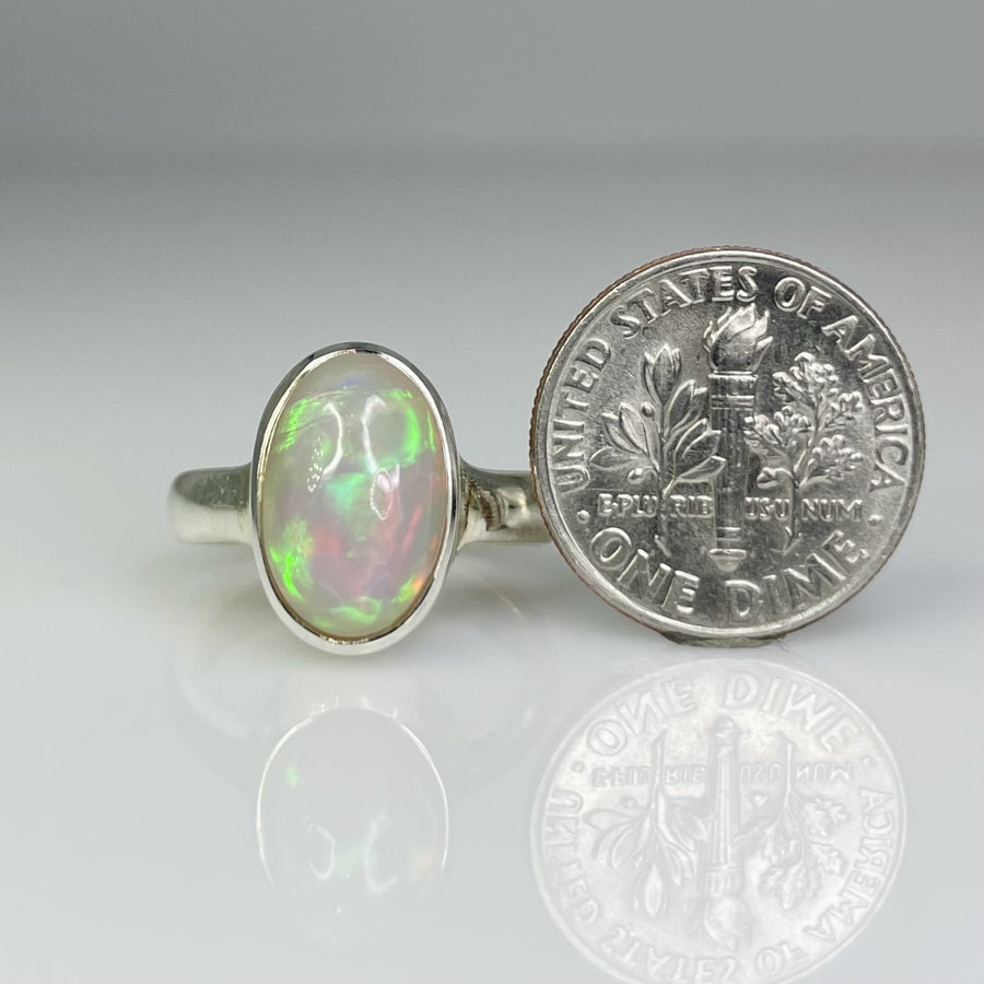Sterling Silver Ethiopian Opal Ring