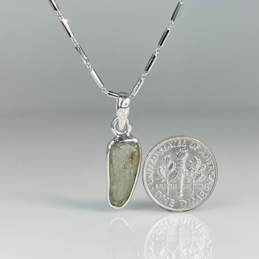 Moldavite Bezel Necklace 18mm