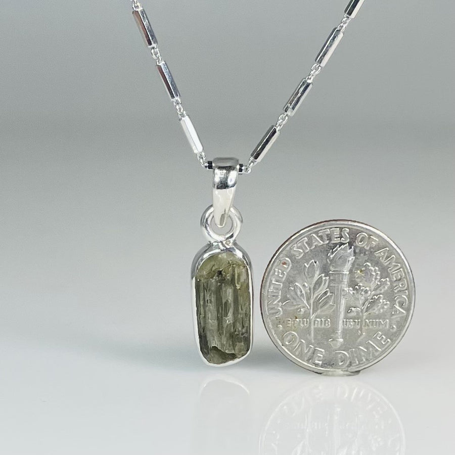 Moldavite Bezel Necklace 12mm