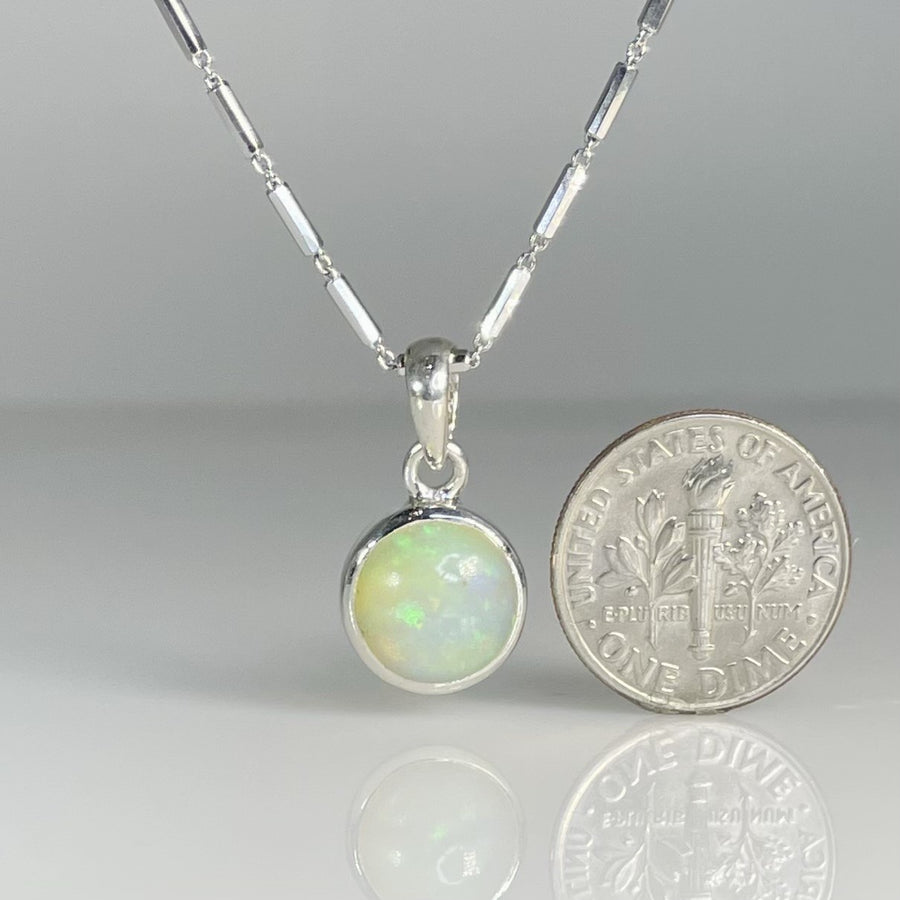 Ethiopian Opal Bezel Necklace 11mm – KyleChanDesign