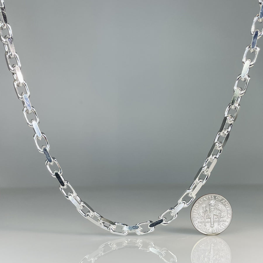 Large Sterling Silver Link Chain 5mm