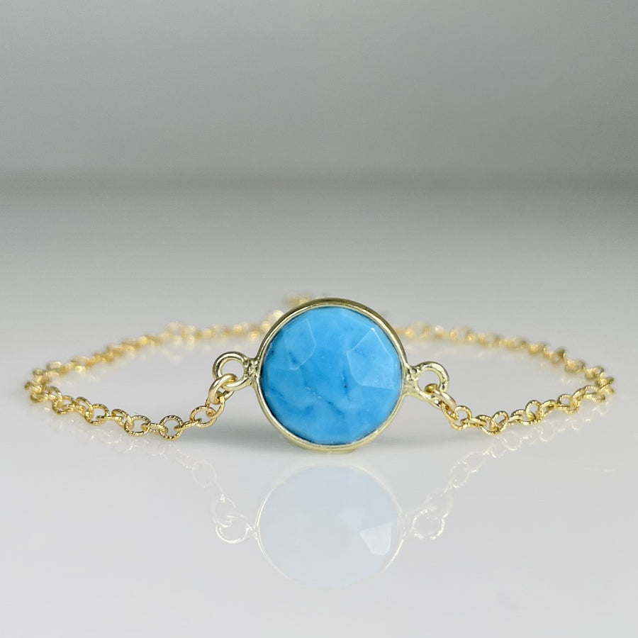 Turquoise Bezel Bracelet 11mm