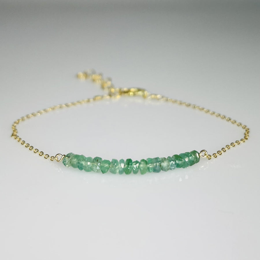 Emerald Bar Bracelet 3mm