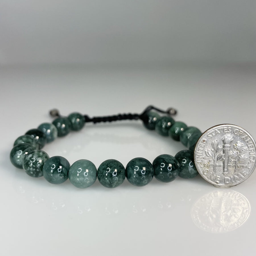 Guatemalan Jade Macrame Bracelet 8mm