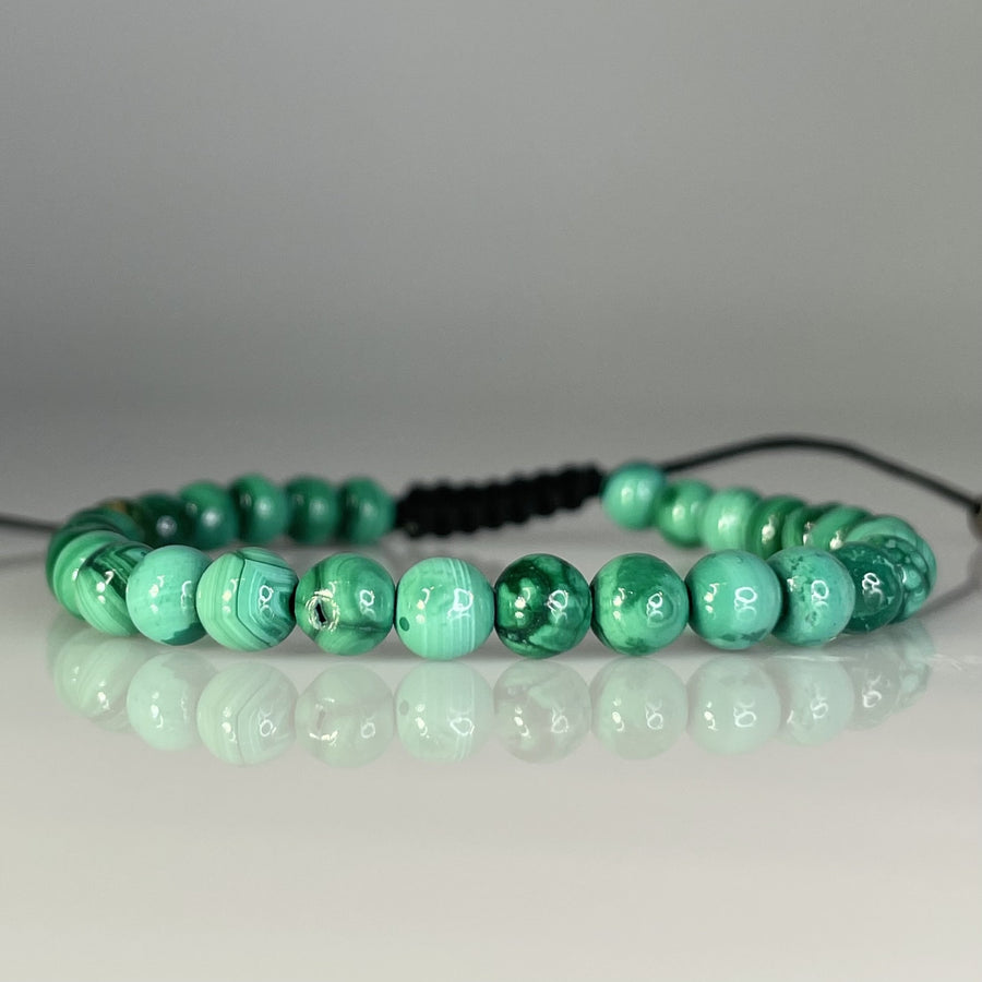 Malachite Macrame Bracelet 5mm