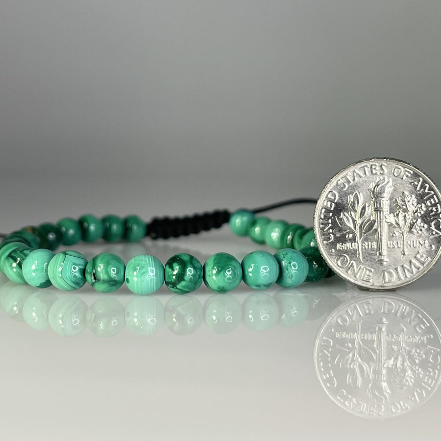 Malachite Macrame Bracelet 5mm