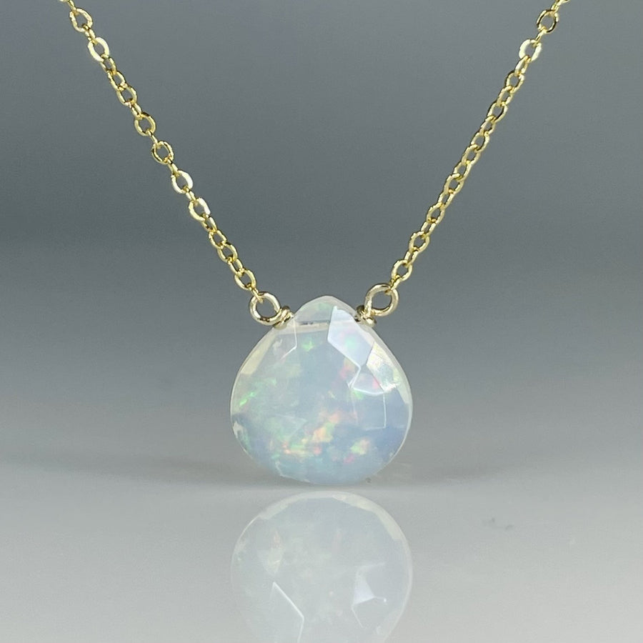 Ethiopian Opal Drop Necklace 10mm