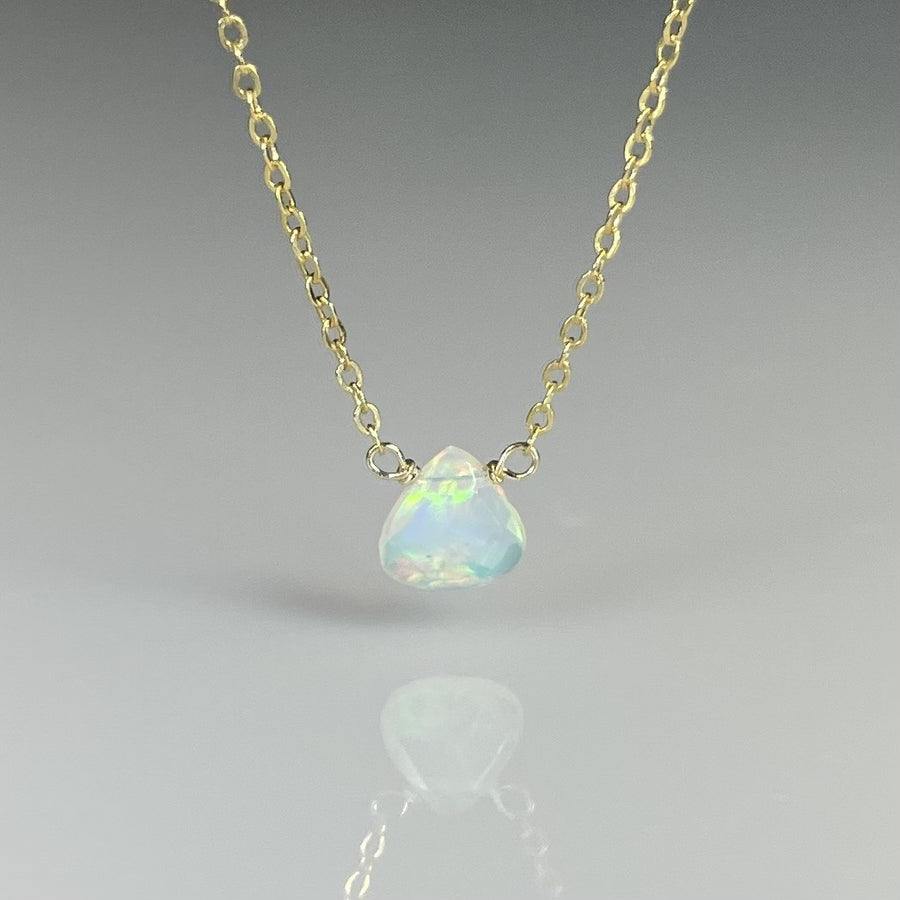 Ethiopian Opal Drop Necklace 6-7mm