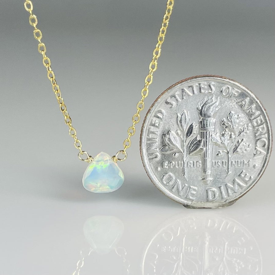 Ethiopian Opal Drop Necklace 6-7mm