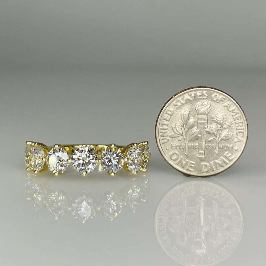 14K Yellow Gold Lab Grown Diamond Ring 2.87ct G/VS