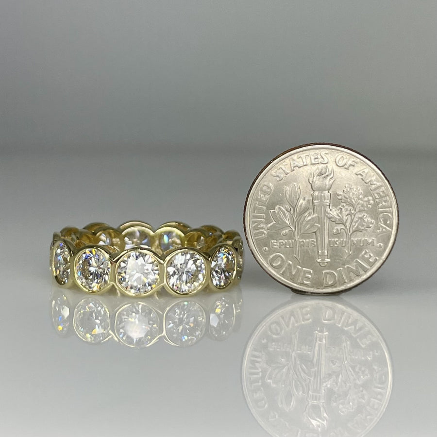 14K Yellow Gold Lab Grown Diamond Eternity Band 5.33ct G/VS