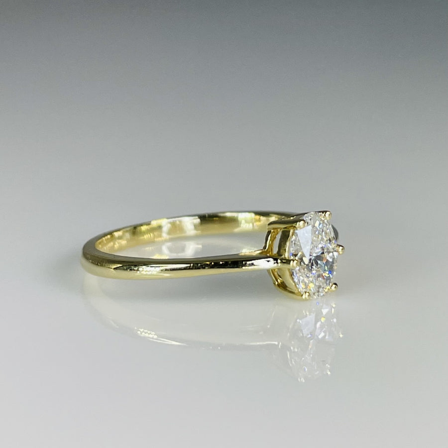 14K Yellow Gold Lab Grown Diamond Ring 0.53ct G/VS