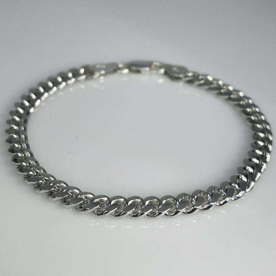 Sterling Silver Curb Chain Bracelet 5mm