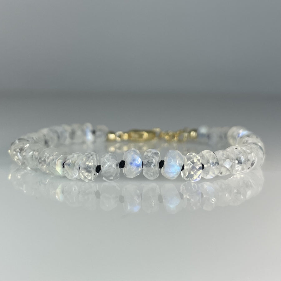Rainbow Moonstone Beaded Bracelet 5mm