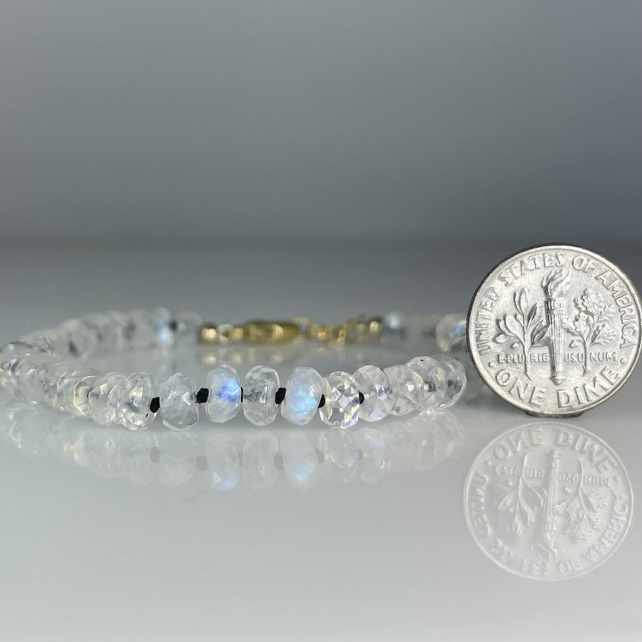 Rainbow Moonstone Beaded Bracelet 5mm