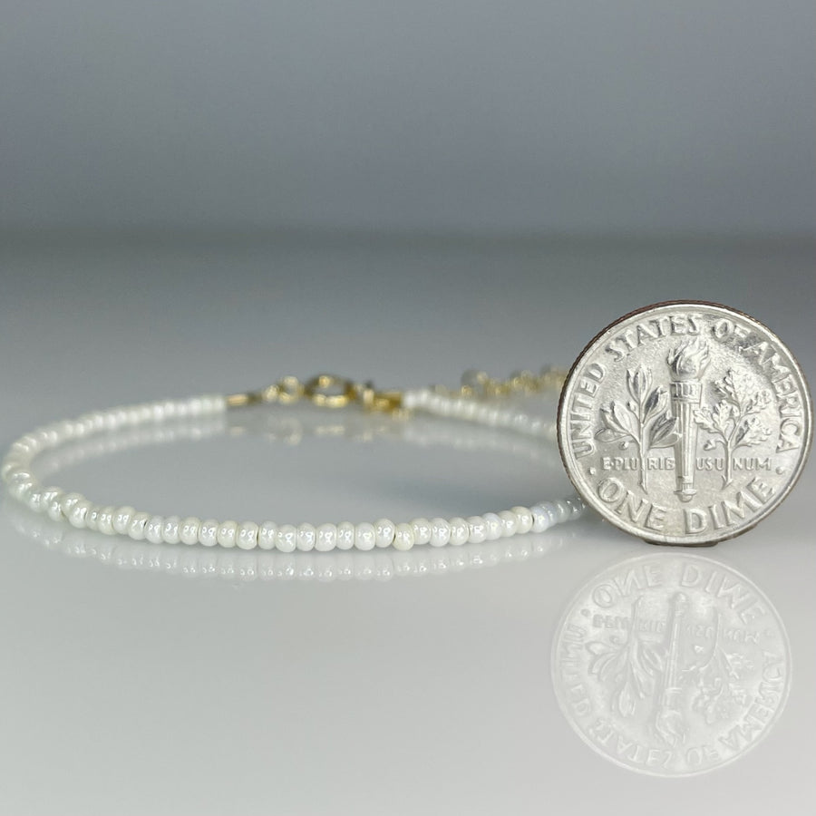 Freshwater Pearl Beaded Bracelet 2mm