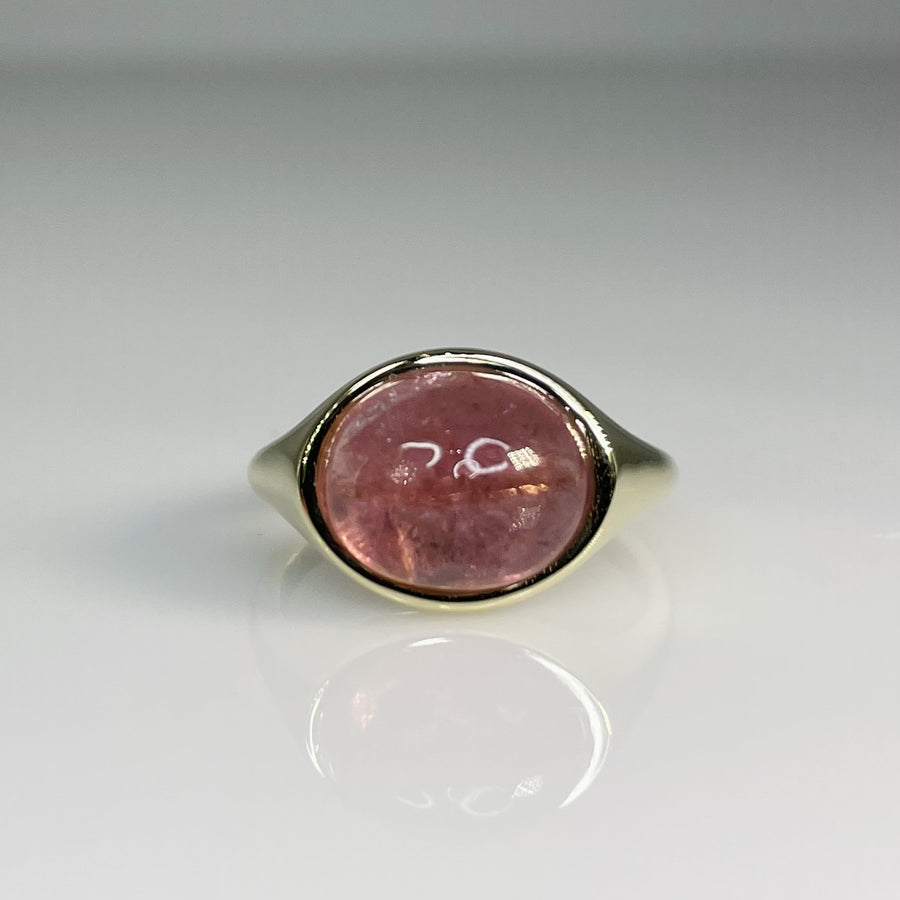 14K Yellow Gold Pink Tourmaline Ring 4.63ct