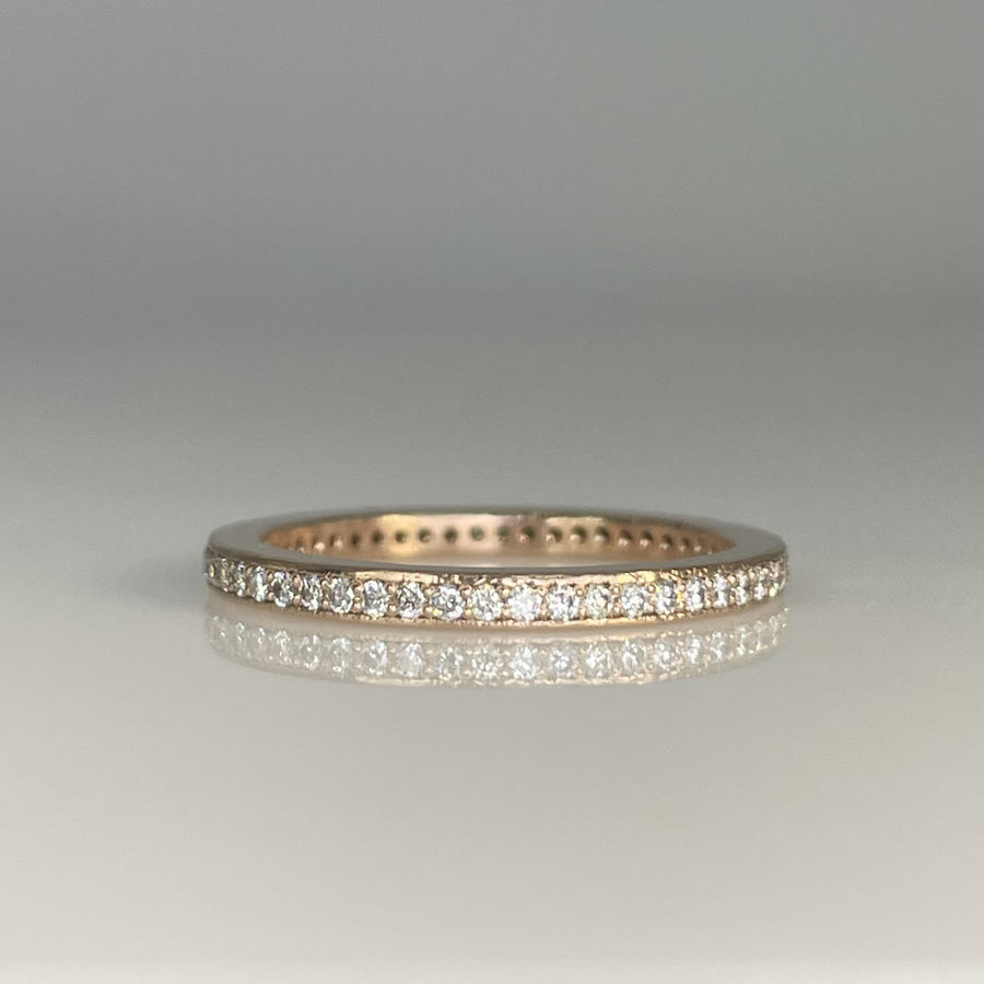 14K Rose Gold Diamond Eternity Band 0.36ct