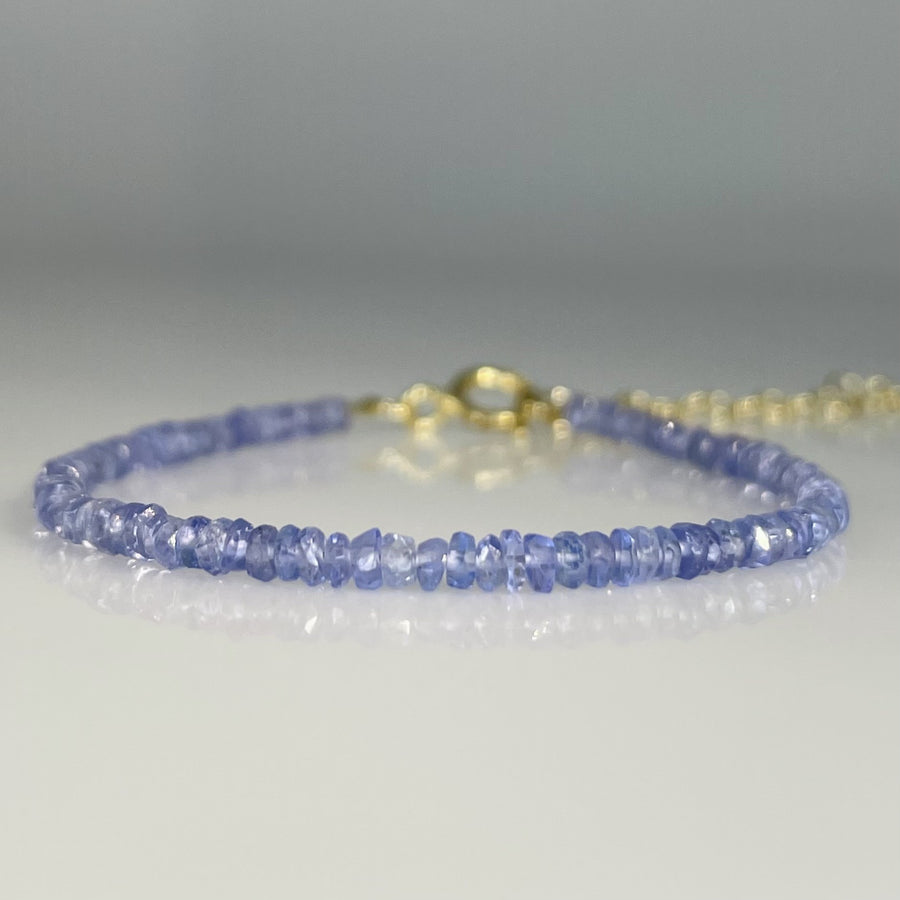 Tanzanite Beaded Bracelet 3mm