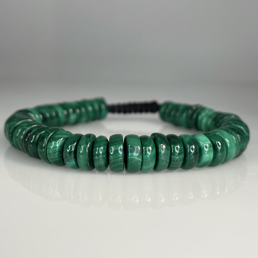 Malachite Macrame Bracelet 8mm