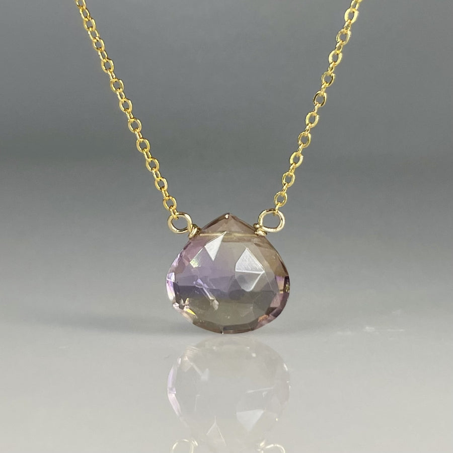 Ametrine Drop Necklace 10mm