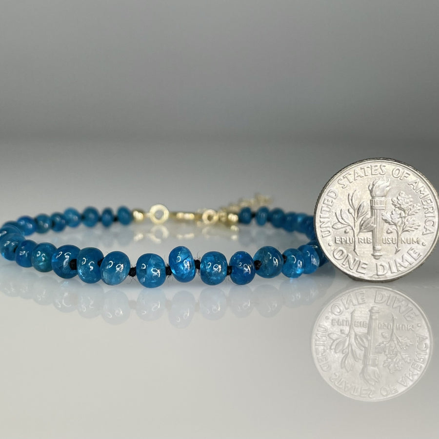 14K Yellow Gold Apatite Bracelet 5mm