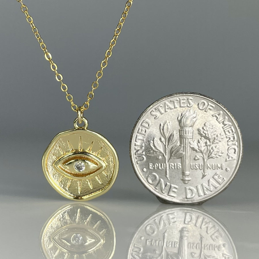 18K Gold Plated Evil Eye Necklace