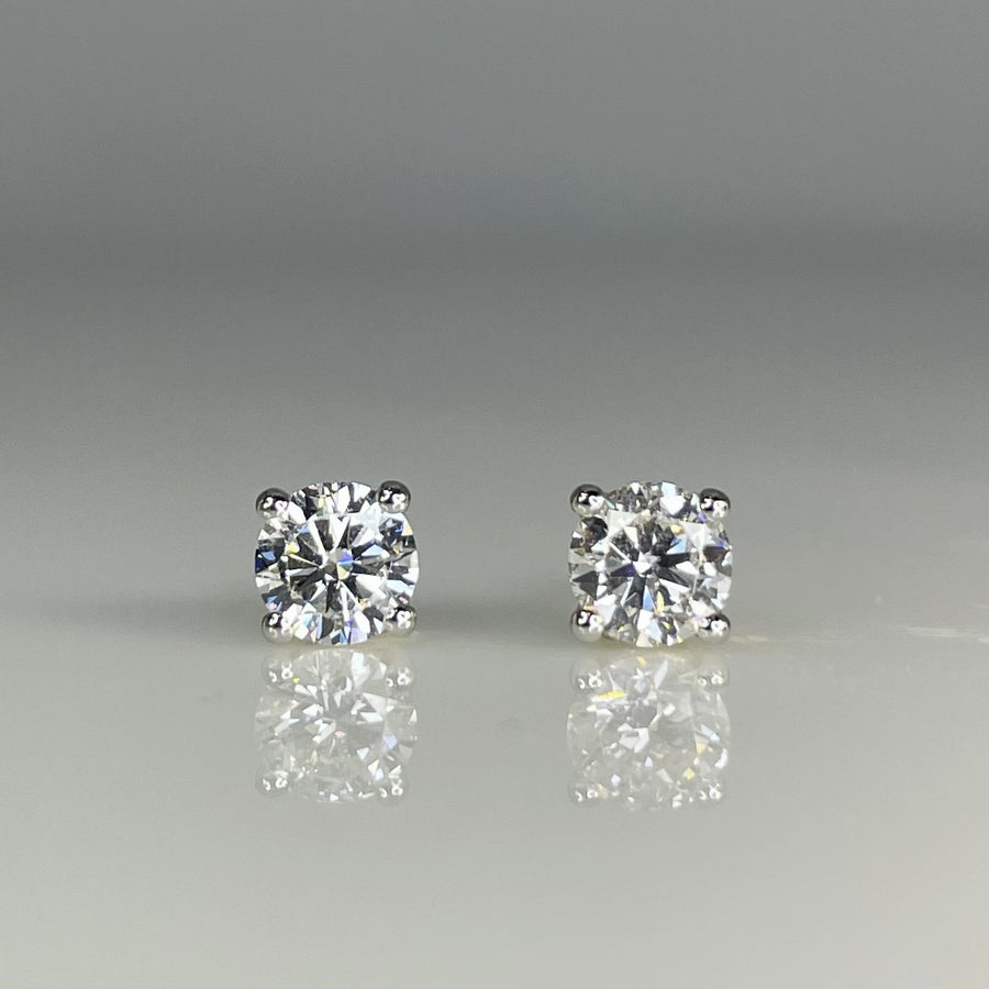 14K Yellow Gold Lab Grown Diamond Stud Earrings 1.26ct
