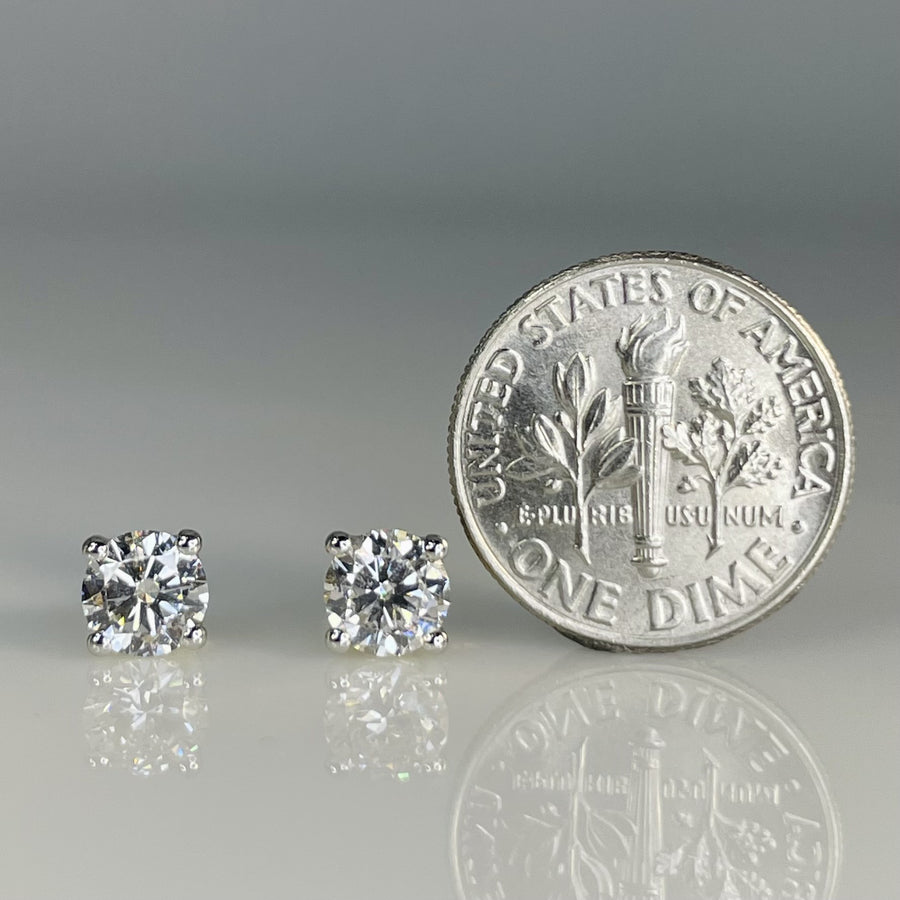 14K Yellow Gold Lab Grown Diamond Stud Earrings 1.26ct