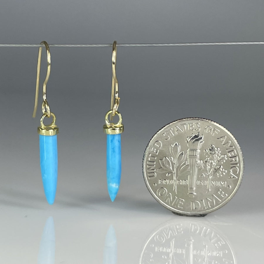 Turquoise Spike Earrings 3.5mm