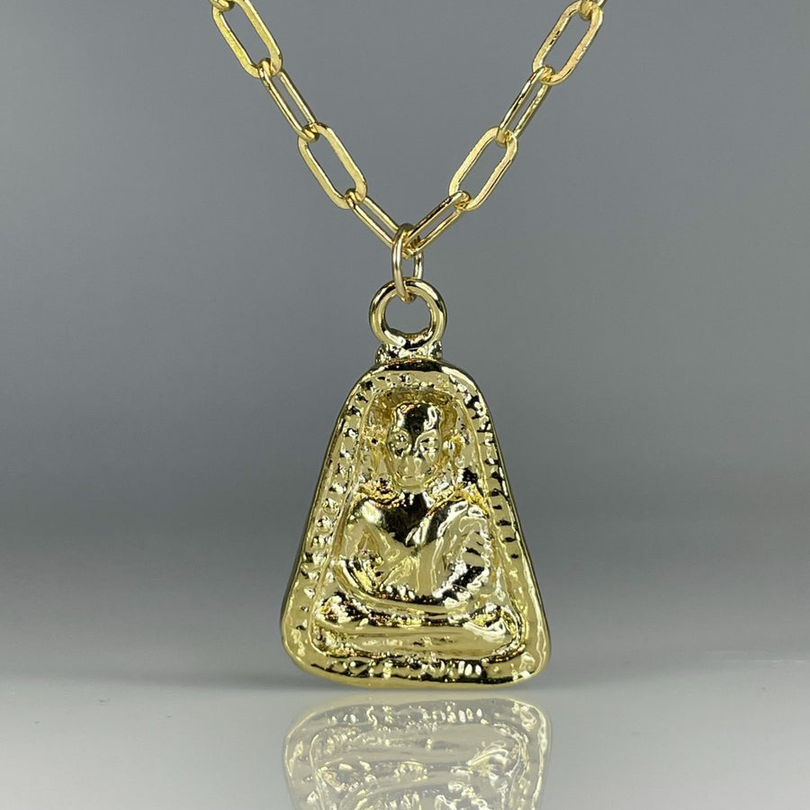 Buddha Pendant Necklace 17x26mm