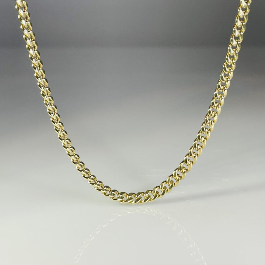 14K Yellow Gold Cuban Chain 2.5mm